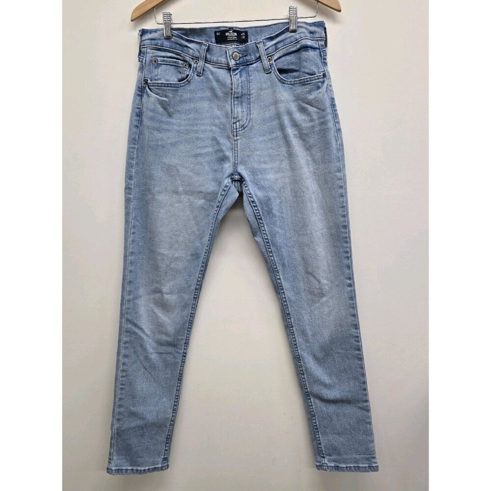 Hollister Athletic Skinny Jeans Mens 31x32 (Fits 30 Length) Light Wash Stretch
